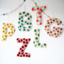 Pink Polka Dot Decorative Letter, thumbnail 2 of 6