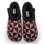 Ronnie Burgundy Geometric Pattern Mens Slippers Indoor/Garden Shoes, thumbnail 9 of 10