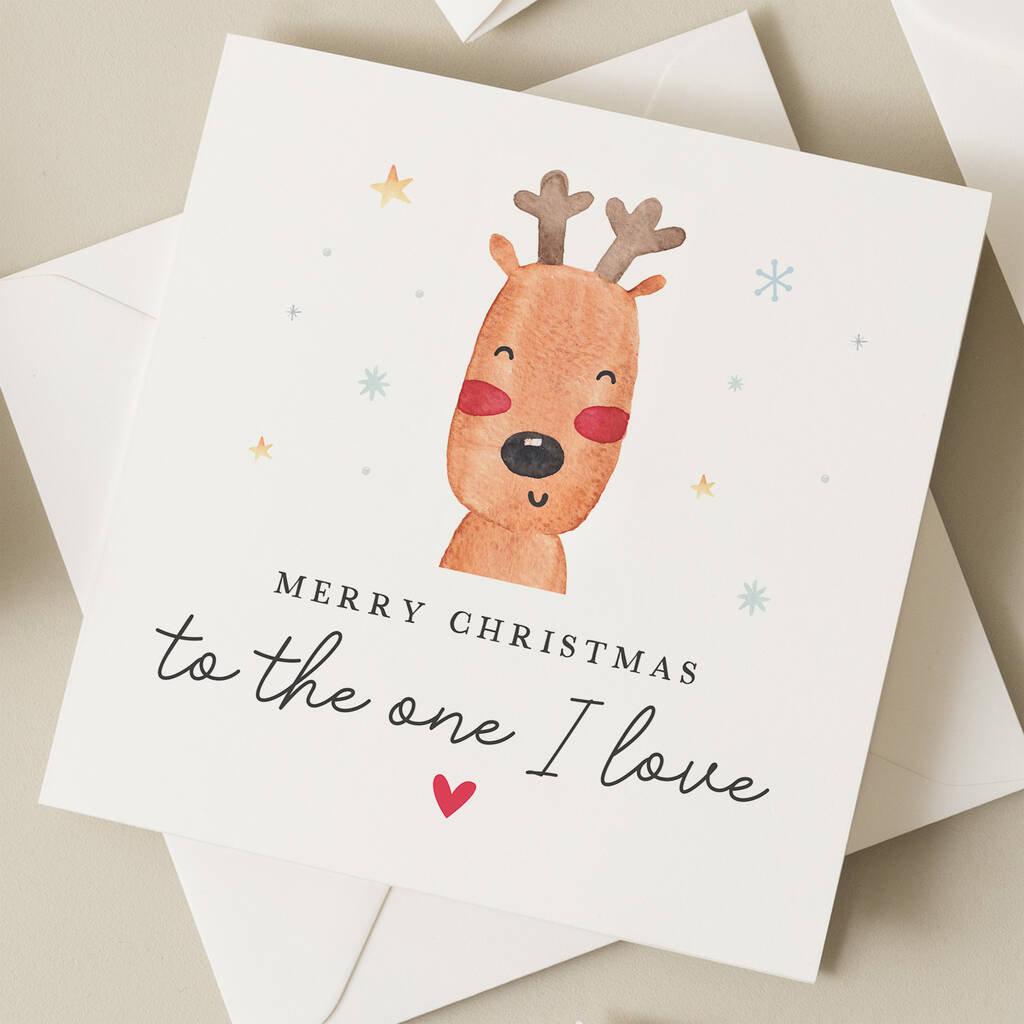 To The One I Love Christmas Card Partner