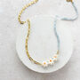 Pearl Daisy And Aquamarine Gemstone Beaded Necklace, thumbnail 10 of 12