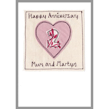 Personalised Heart Wedding Anniversary Card, 12 of 12