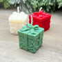 Gift Wrapped Christmas Present Tealight Candle, thumbnail 2 of 10