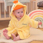 Personalised Baby Chick Dressing Gown Gift For Children, thumbnail 9 of 10