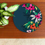 Cherry Blossom Navy Floral Melamine Placemats, thumbnail 2 of 11