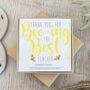 Thank You For Bee Ing The Best Teacher! Yellow Gold Earrings, thumbnail 1 of 3