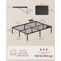 Metal Double Bed Frame With Storage Holder, thumbnail 2 of 6