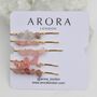 Crystal Gemstone Hairslides Set Of Five Choice Of Crystals, thumbnail 5 of 7