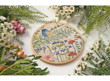 Summer Birdsong Linen Embroidery Pattern Design, 6 of 10