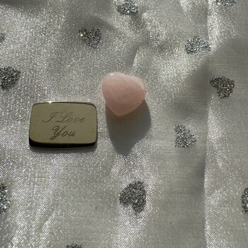 Rose Quartz Heart With Secret Message For Valentines, 4 of 6