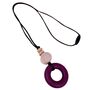 Silicone Nursing Teething Necklace Mama Jewels Dark Red, thumbnail 4 of 5