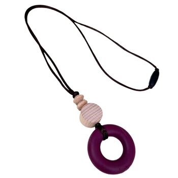 Silicone Nursing Teething Necklace Mama Jewels Dark Red, 4 of 5