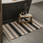 French Stripe Cotton Woven Rug, thumbnail 2 of 3