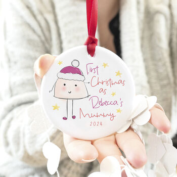 1st Xmas As Mummy Ceramic Tree Decoration C, 2 of 3