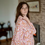 Orange And Pink Handmade Floral Robe, thumbnail 4 of 10