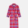 Women's Coral Shire Square Brushed Cotton Dressing Gown, thumbnail 2 of 2