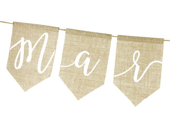 Hessian Just Married Wedding Banner, 3 of 3