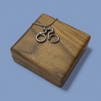 Personalised Cycling Necklace | Walnut Presentation Box, 7 of 12