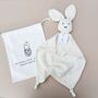 New Baby Gift, Bunny Comforter, thumbnail 3 of 8