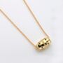 18k Gold Plated Citrine Gemstone Barrel Pendant, thumbnail 1 of 3