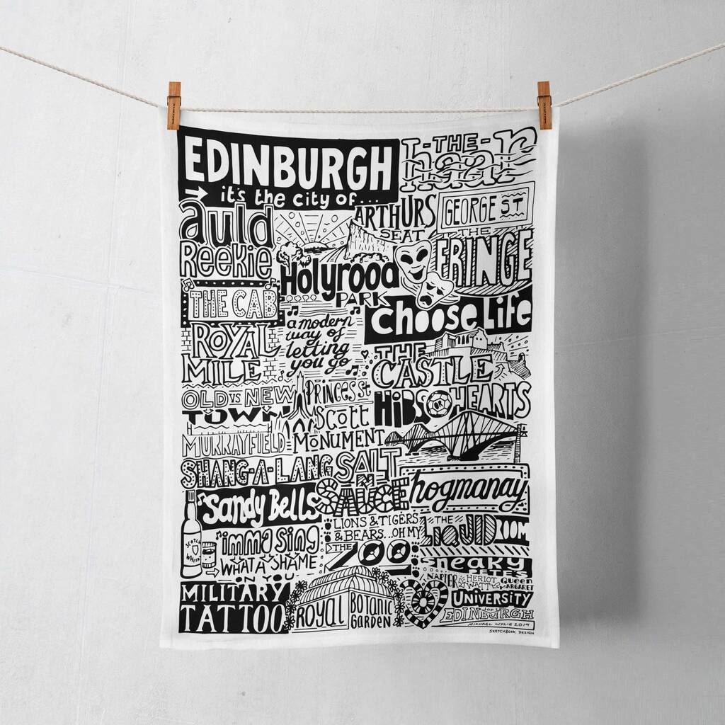 Edinburgh Landmarks Tea Towel, 1 of 4