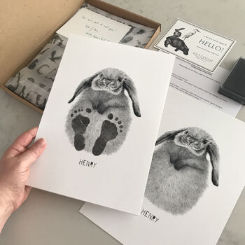 First Father's Day Baby Animal Footprint Kit, 3 of 6