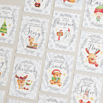 Personalised Baby's First Christmas Milestone Cards, 3 of 3