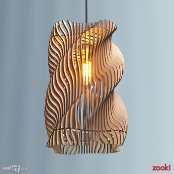 Zooki 31 'Tapio' Wooden Pendant Light, 3 of 9