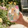 Hand Painted Flower Glass Tumblers, thumbnail 1 of 9