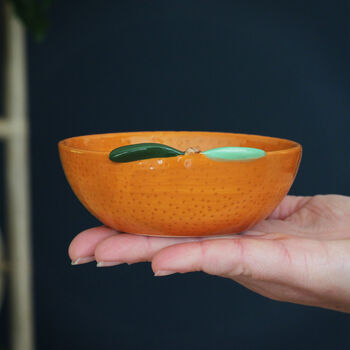 Ceramic Orange Dish, 5 of 5