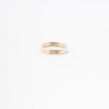 Tri Colour Gold Filled Stacking Ring Set, 5 of 11