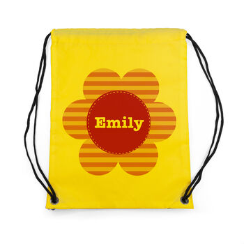Personalised Yellow Flower Waterproof Swim Bag, 5 of 8