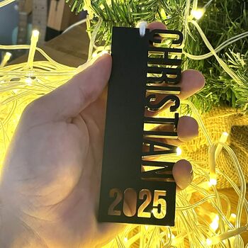 Personalised Name Christmas Tree Decoration, 4 of 5