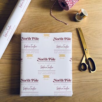 Personalised North Pole Delivery 2023, Wrapping Paper, 3 of 9