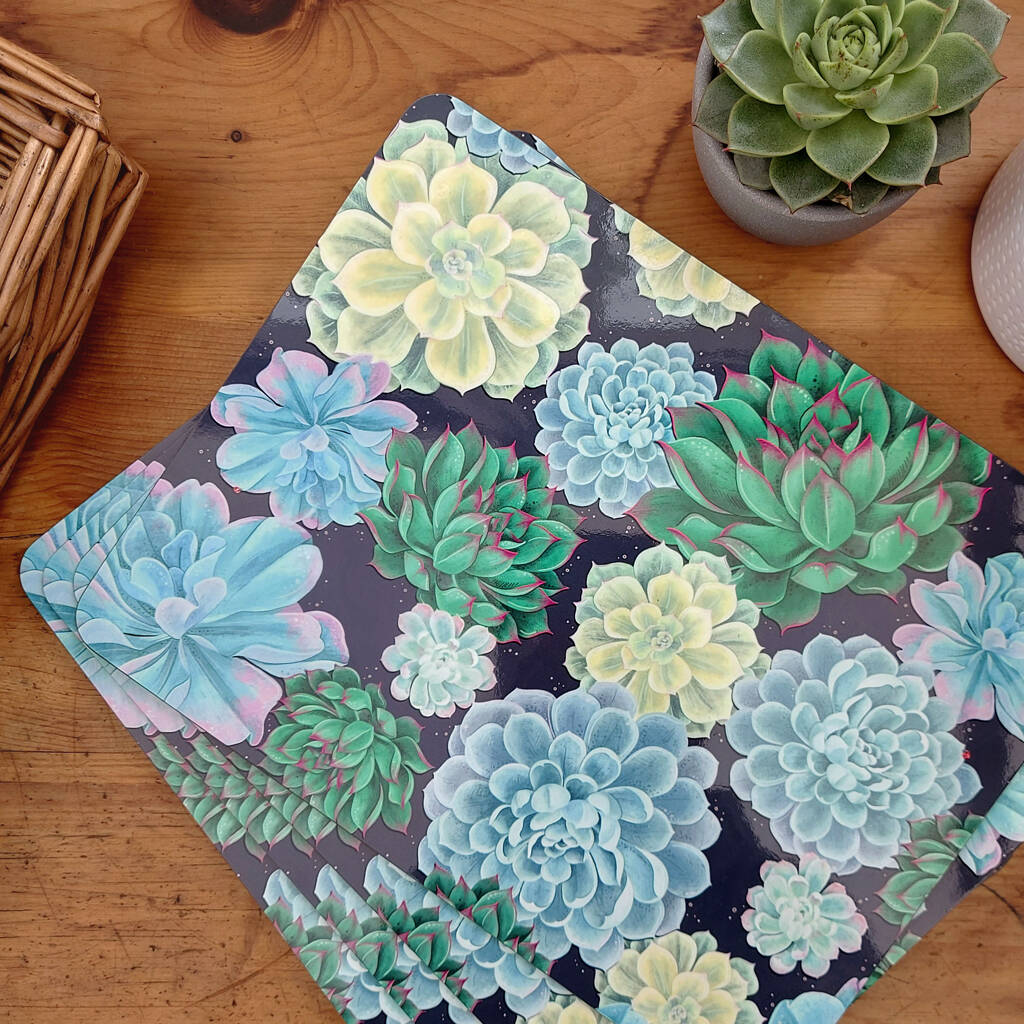 Succulent Placemat Set Of Four By Talking of Plants ...