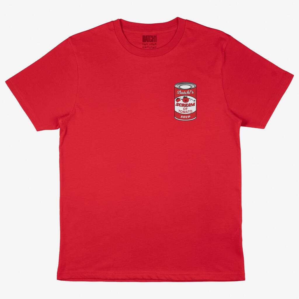Scream Of Tomato Soup Men's Slogan T Shirt, 1 of 2