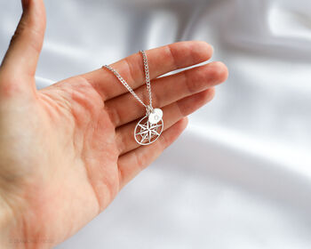 Graduation Gift For Him, Men's Compass Necklace – Sterling Silver, 7 of 11