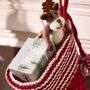 Personalised Nordic Red Knit Christmas Stocking, thumbnail 4 of 6