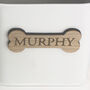 Personalised Farmhouse Pet Treat Tin With Walnut Nameplate, thumbnail 7 of 7