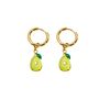 Avocado Charm Hoop In Green And Gold, thumbnail 2 of 3