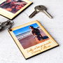 Personalised Wooden Square Photo Keyring, thumbnail 1 of 3