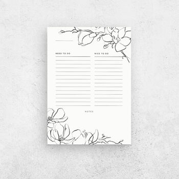 Simple Floral To Do List A5 Desk Pad, 4 of 4