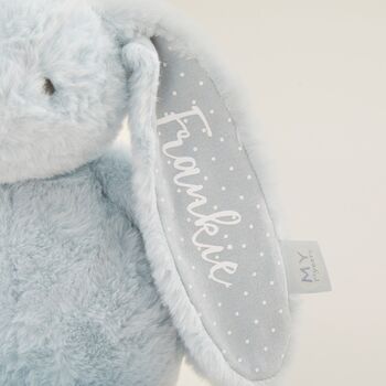 Personalised Blue Bunny Soft Toy, 4 of 5