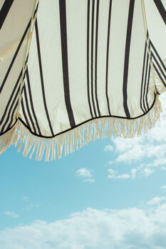 Vintage Black Stripe Beach Parasol, 4 of 4