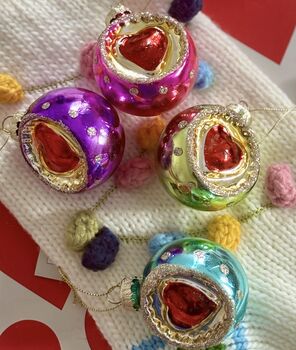 Indented Vintage Style Heart Bauble, 3 of 8