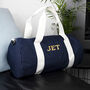 Monogrammed Barrel Gym Bag With Retro Personalisation, thumbnail 8 of 9