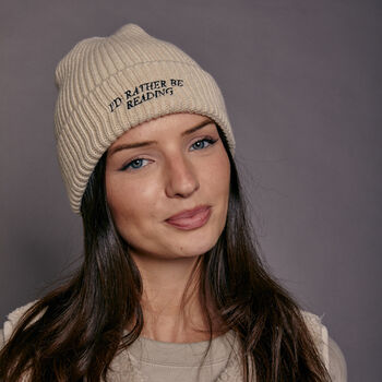 Embroidered Personalised Slogan Beanie Hat, 6 of 9