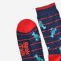 Men's Bamboo Socks Christmas Lobsters Navy Red, thumbnail 4 of 5