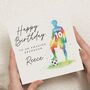Personalised Football Birthday Card For Grandson, thumbnail 1 of 7