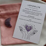 Calming Lepidolite Moon Crystal With Gift Bag, thumbnail 2 of 5