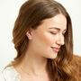 Savanne Gold Plated And Rose Quartz Stud Earrings, thumbnail 3 of 4